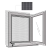Moskitiera  okienna na rzep anty pyłki BASIC 130x150cm MS0RZ-130-150-PYL