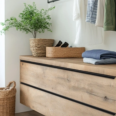 Uchwyt meblowy krawędziowy 99,6cm czarny AU628-0-960-CZA