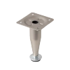 Nóżka meblowa 10cm regulowana stalowa stożkowa satynowa AC270-C-SAT