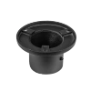 Końcówka  rozeta wysoka mocująca drążek Ø32 czarna AC610-E-CZA aluminiowa