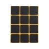 Podkładki filcowe samoprzylepne czarne kwadrat 28x28 12szt PREMIUM PF001-1-028-CZA