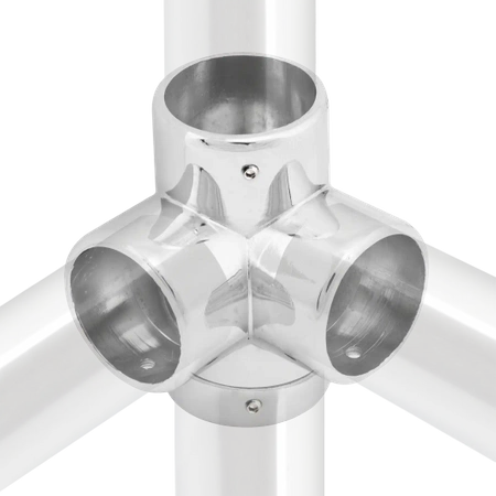 Narożnik czterokierunkowy Ø25 chrom AC986-0-CHR