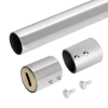 Drążek meblowy okrągły 25mm zestaw z mocowaniami "harfa", L=150 cm, chrom AC500-510-H-150-CHR