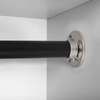 Drążek meblowy okrągły 25mm zestaw z mocowaniami 0, L=100 cm, czarny, satyna AC500-510-0-100-CZA-SAT