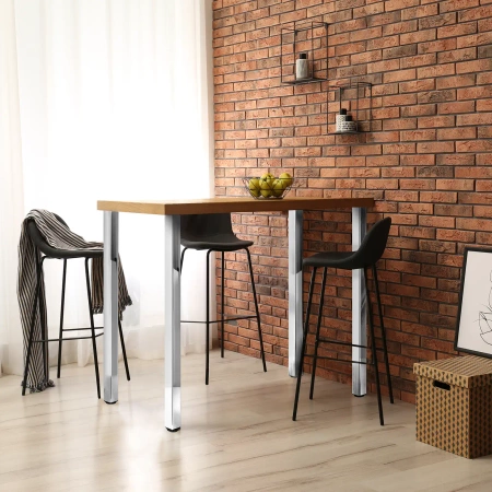 Noga meblowa stołowa kwadratowa 50x50 110cm górne mocowanie chrom AC282-M-1100-CHR