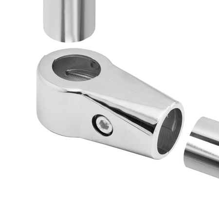 Złącze jednoramienne  grube do drążka Ø25 chrom TR560-0-CHR