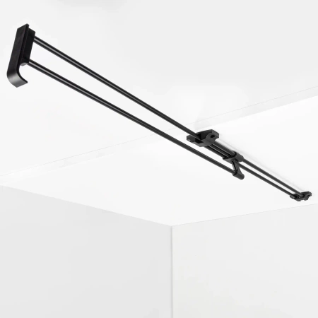 Wieszak wysuwany 50cm na ubrania do szafy czarny AC221-I-CZA