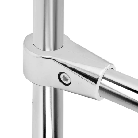 Złącze jednoramienne  grube do drążka Ø32 chrom TR660-0-CHR