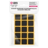 Podkładki filcowe samoprzylepne czarne kwadrat 25x25 15szt PREMIUM PF001-1-025-CZA