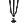 Nóżka meblowa 44cm stalowa regulowana potrójna loft czarna AC289-F-CZA