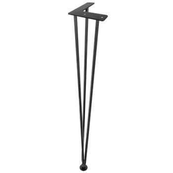 Noga meblowa 74cm stalowa regulowana potrójna loft czarna AC289-G-CZA