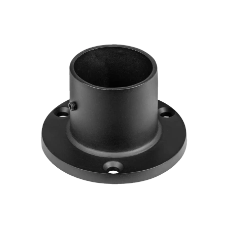 Końcówka  rozeta wysoka mocująca drążek Ø32 czarna AC610-E-CZA aluminiowa