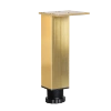 Nóżka meblowa 15cm aluminiowa regulowana złota kwadratowa AC253-B-ZLO
