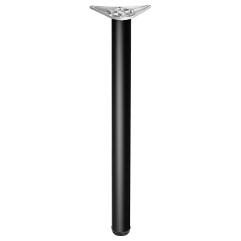 Noga meblowa 82cm stalowa regulowana odlew górne mocowanie czarna okrągła AC282-E-820-CZA