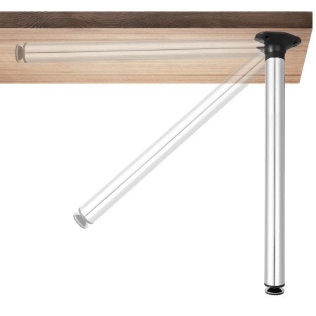 Noga meblowa stołowa składana 71,5cm stalowa chrom okrągła AC262-A-710-CHR