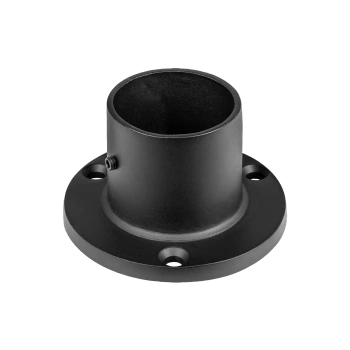 Końcówka  rozeta wysoka mocująca drążek Ø32 czarna AC610-E-CZA aluminiowa