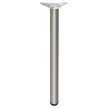 Noga meblowa 82cm stalowa regulowana odlew górne mocowanie satyna okrągła AC282-E-820-SAT