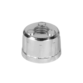 Wkładka z gwintem M-8 (metal)  do drążka Ø25 chrom do montażu stopek, kółek i półek  AC511-F-CHR