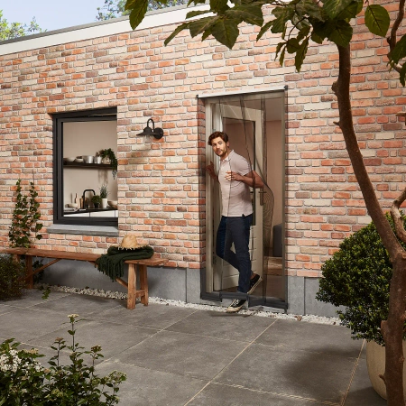 Moskitiera lamelowa na drzwi STANDARD 95x235cm szara