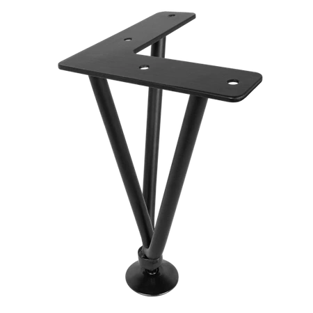 Nóżka meblowa 18,5cm stalowa regulowana potrójna loft czarna AC289-E-CZA