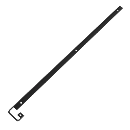 Listwa meblowa 38mm szczelinowa czarna AL008-S-038-A-CZA