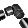 Łącznik przegubowy poręczy balustrady Ø42.4 27x27 stal nierdzewna Prevent  czarny PR732-0-CZA