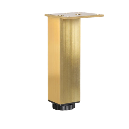 Nóżka meblowa 15cm aluminiowa regulowana złota kwadratowa AC253-B-ZLO
