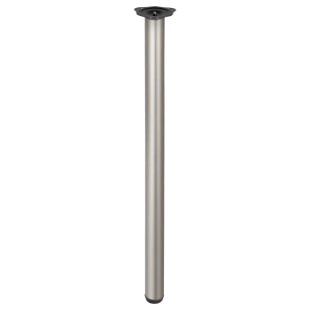 Noga meblowa 110cm stalowa regulowana górne mocowanie satyna okrągła AC282-C-1100-SAT