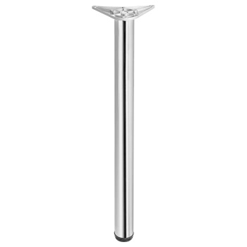 Noga meblowa 82cm stalowa regulowana odlew górne mocowanie chrom okrągła AC282-E-820-CHR