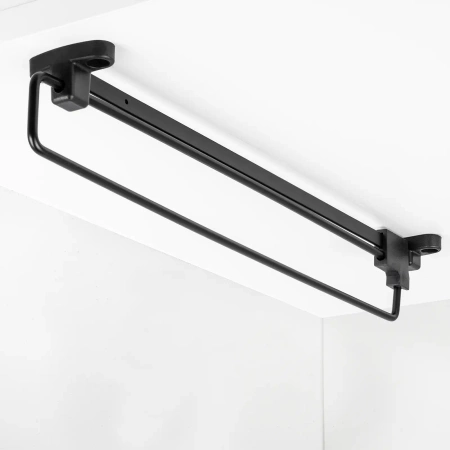 Wieszak wysuwany pojedynczy 40cm na ubrania do szafy czarny AC221-C-CZA