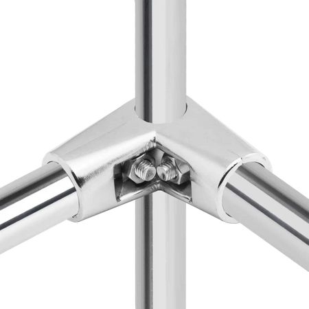 Złącze dwuramienne narożne Ø25 chrom TR579-0-CHR