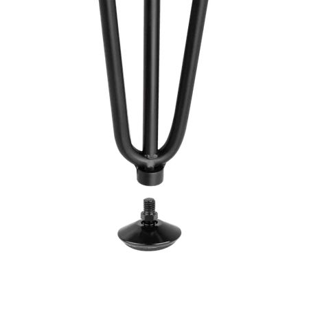 Nóżka meblowa 44cm stalowa regulowana potrójna loft czarna AC289-F-CZA