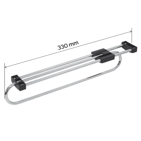 Wieszak wysuwany 33cm na ubrania do szafy chrom AC221-U-CHR