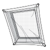 Moskitiera okienna na rzep na okno dachowe BASIC 120x140cm biała MS0RZ-120-140-DAC