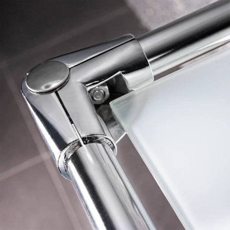 Złącze dwuramienne z półką Ø25 chrom TR580-0-CHR