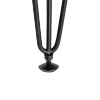 Nóżka meblowa 44cm stalowa regulowana potrójna loft czarna AC289-F-CZA