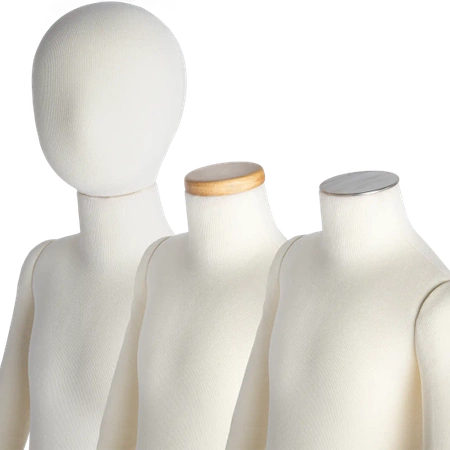 Manekin dziecięcy (8-lat) pełna sylwetka elastyczny 120cm ECRU WT218-CIE