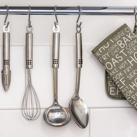 Wieszak haczyk z kulką chrom na drążek 25mm AC506-A-CHR