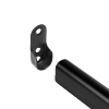 Drążek meblowy owalny zestaw z mocowaniami, L=150 cm, czarny AC902-903-150-CZA