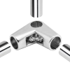 Złącze dwuramienne narożne Ø25 chrom TR579-0-CHR