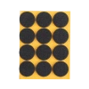 Podkładki filcowe samoprzylepne czarne okrągłe Ø28mm 12szt PREMIUM PF001-0-028-CZA