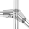 Złącze dwuramienne drążka Ø25 chrom TR561-0-CHR