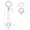 Uchwyt przegubowy przelotowy regulowany poręczy balustrady Ø42.4 20cm stal nierdzewna Prevent PR749-0-INX