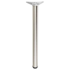 Noga meblowa 82cm stalowa regulowana odlew górne mocowanie INOX okrągła AC282-E-820-INX