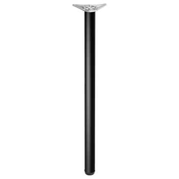 Noga meblowa 110cm stalowa regulowana odlew górne mocowanie czarna okrągła AC282-F-1100-CZA