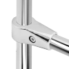 Złącze jednoramienne  grube do drążka Ø32 chrom TR660-0-CHR