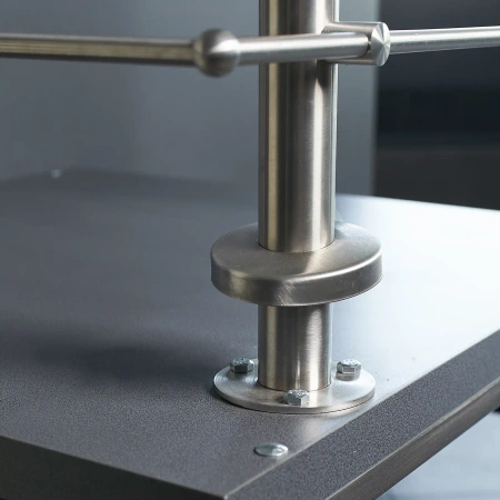 Słupek balustrady stal nierdzewna podwyższony 98cm 4 śruby PR704-0-098-INX