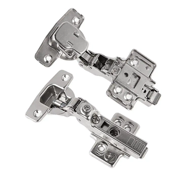 Zawias meblowy połówkowy 1szt z prowadnikiem wpinanym H=0, regulacja wielopłaszczyznowa oraz tempa domyku 4D, cichy domyk  AZ524-D