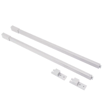 Reling z mocowaniem, L=400, biały SB201-0-400-BIA
