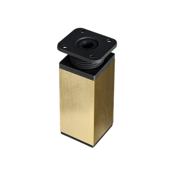 Nóżka meblowa 10cm aluminiowa regulowana złota kwadratowa AC260-B-ZLO